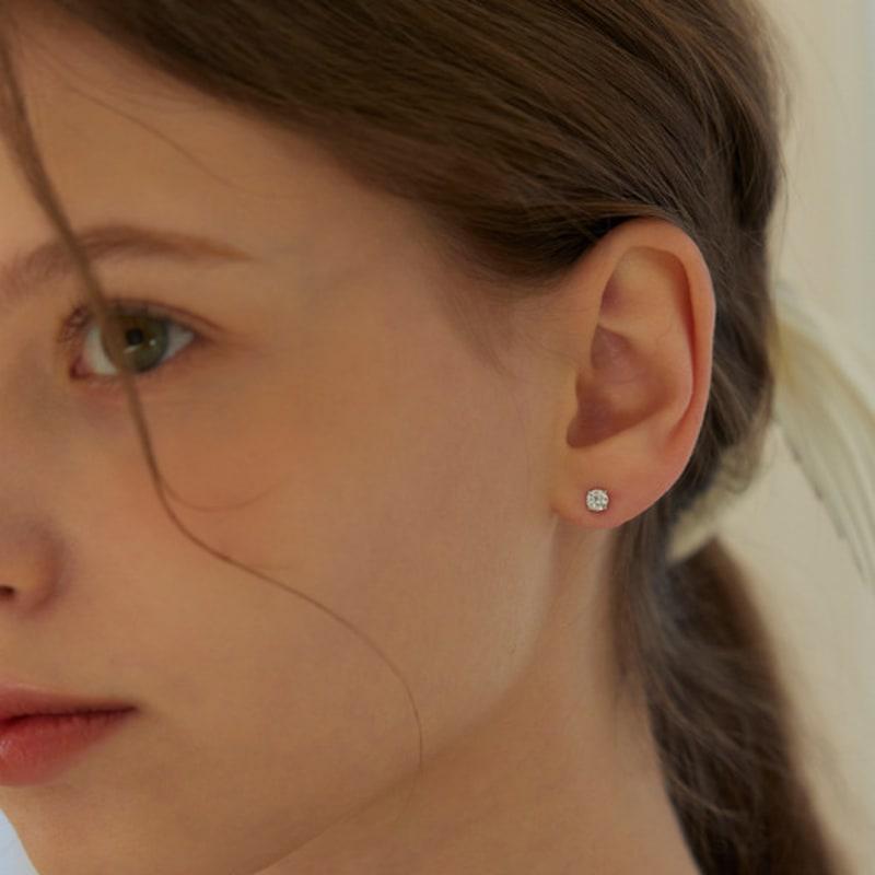 Murmur [925silver]Twinkle Cubic Stud Earrings