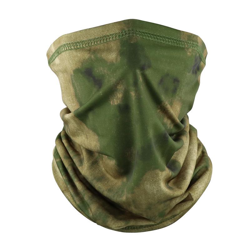 Camouflage Ice Silk Neck Gaiter: Multifunctional Summer Headscarf for Outdoor Cycling, Sun Protection, and Quick-Drying Breathable Face Mask for Men.