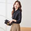 Women's Long-Sleeve Business Casual Lace Trim Shirt