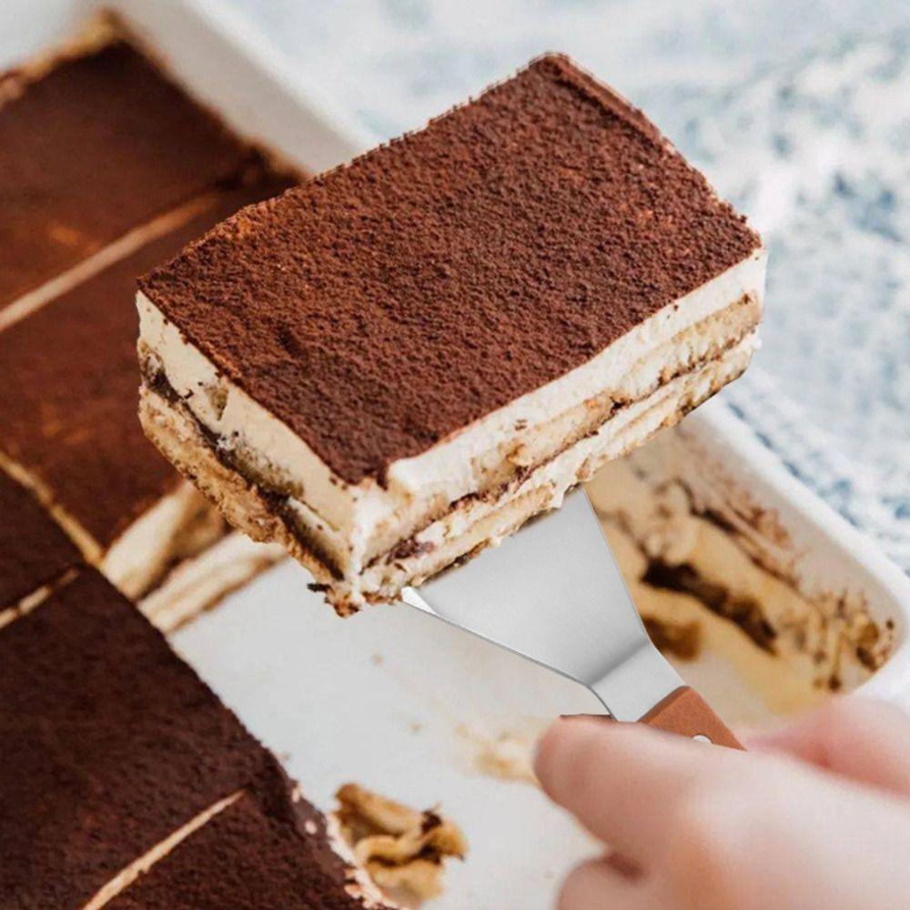 With Hole Square Head Steak Spatula Stainless Steel Grill Scraper Frying Pan Spatula  Barbecue