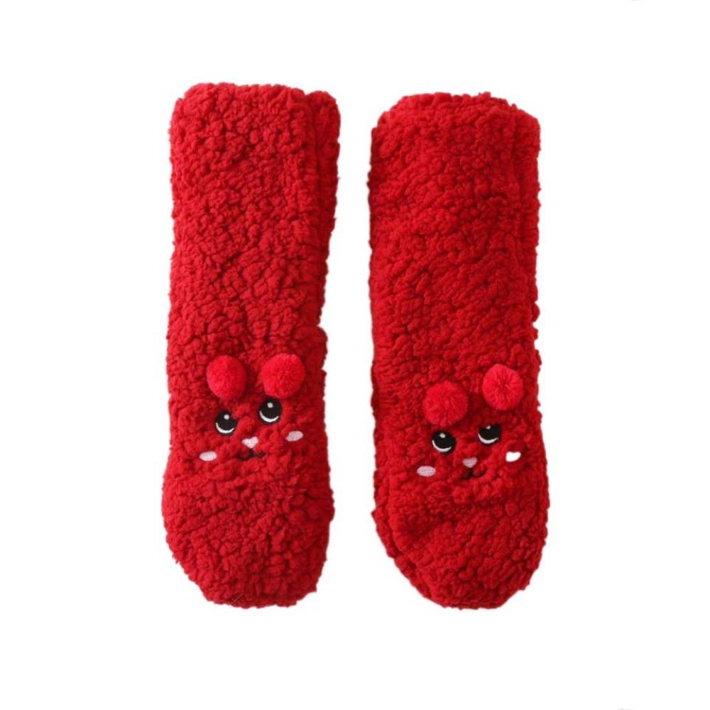 Plush Thick Thermal Socks Cartoon Fleece Sock Women Kawaii Floor Socks  Indoor