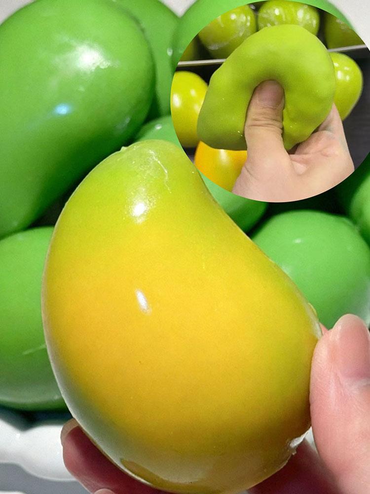 Color Changing Mango Soft Rubber Soothing Toy Squeeze And Play To Relieve Anxiety And Stress Soft Asmr Sensory Squeezing Ball