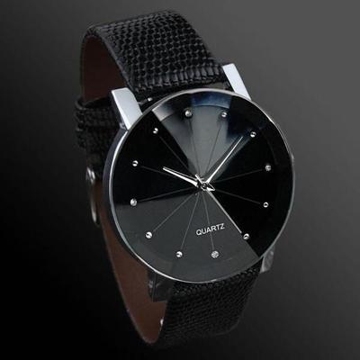 Luxury Couple Quartz Sport Military Stainless Steel Dial Leather Band Wrist Watch Fashion Jewelry