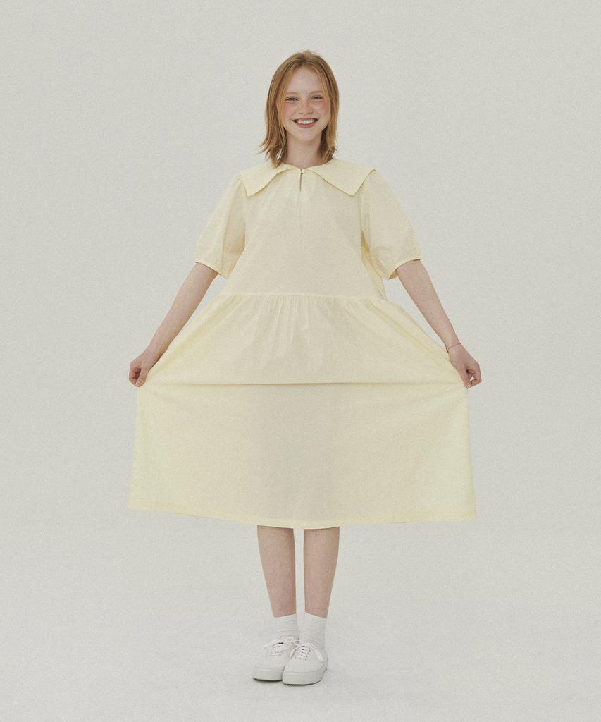 BETWEEN A AND B Sailor Collar Long Dress [Lemon]