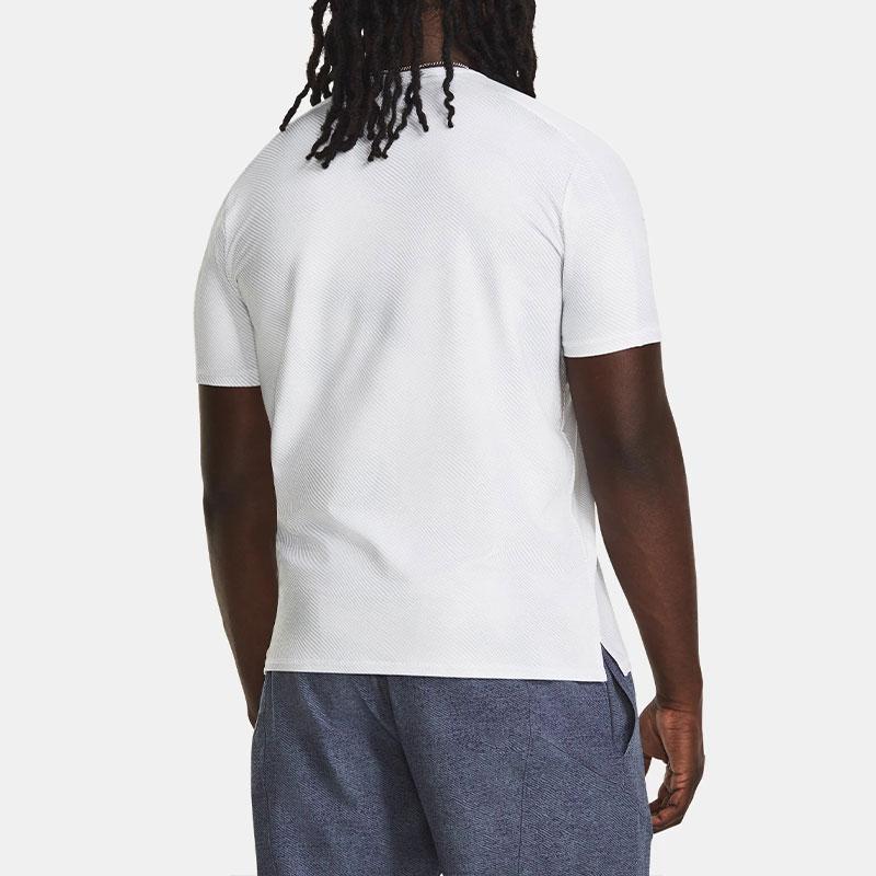 Under Armour Meridian Pattern Print Crew Neck Short Sleeve T-Shirt Men Tops White 1379671-100