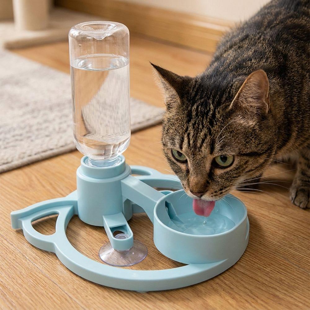 Dispensador de Agua Automático para Gatos con Gravedad Silenciosa Estación de Bebida para Mascotas Grande Capacidad Exterior