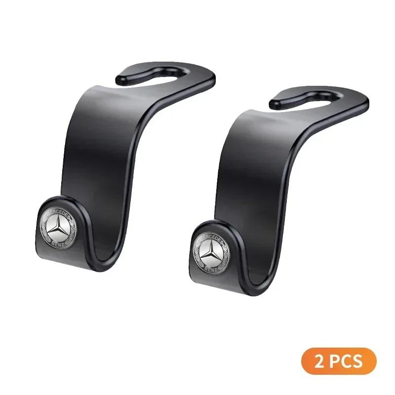 WVWGI1 For Benz GLC GLK 1/2pcs Car Clips Front Seat Headrest Organizer Holder For Mercedes Benz C180 C200 C260 C300 W108 W124 W126 W140