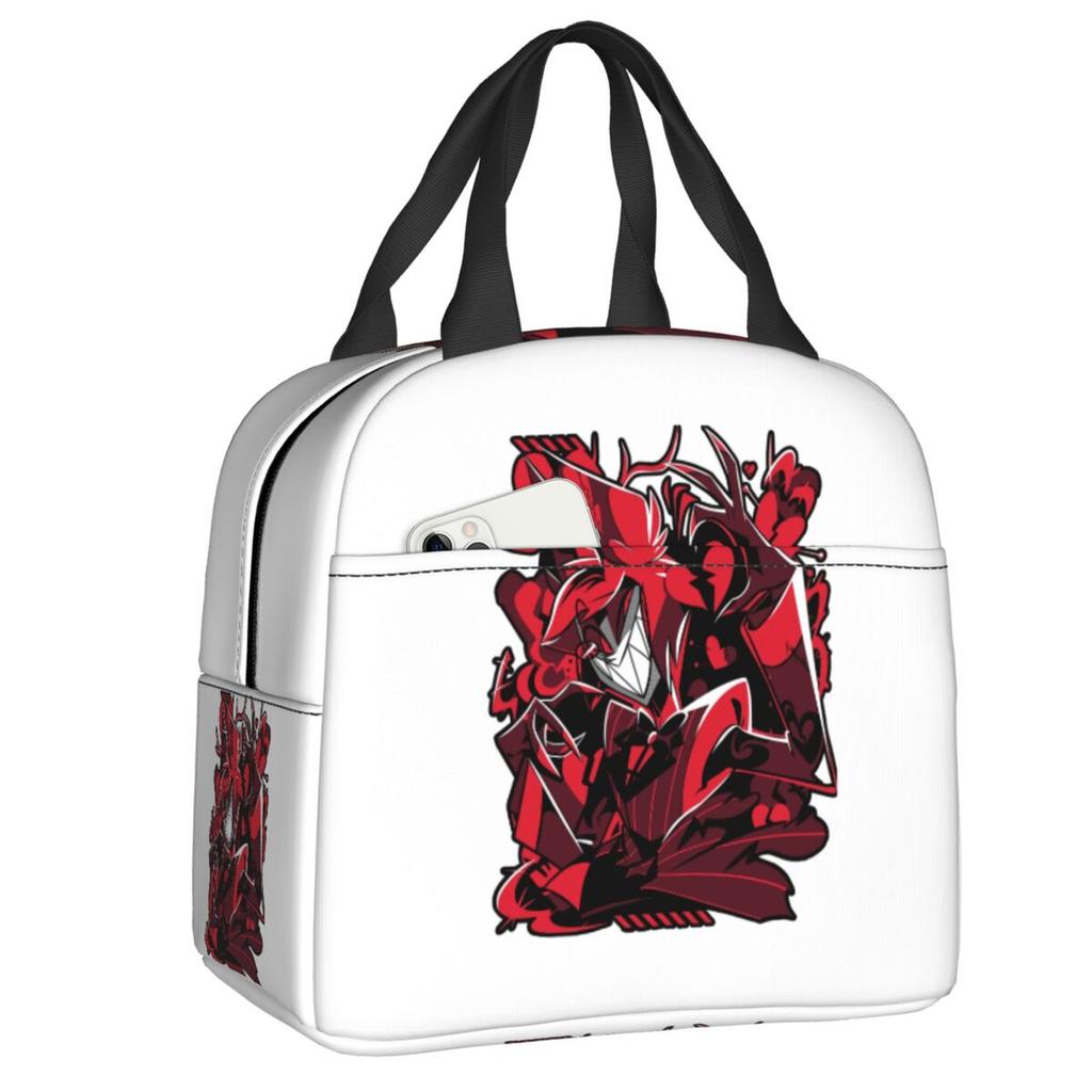 Custom Hazbins TV Show Animation Hotel Lunch Bag Men Women Thermal Cooler Insulated Lunch Boxes for Kids School
