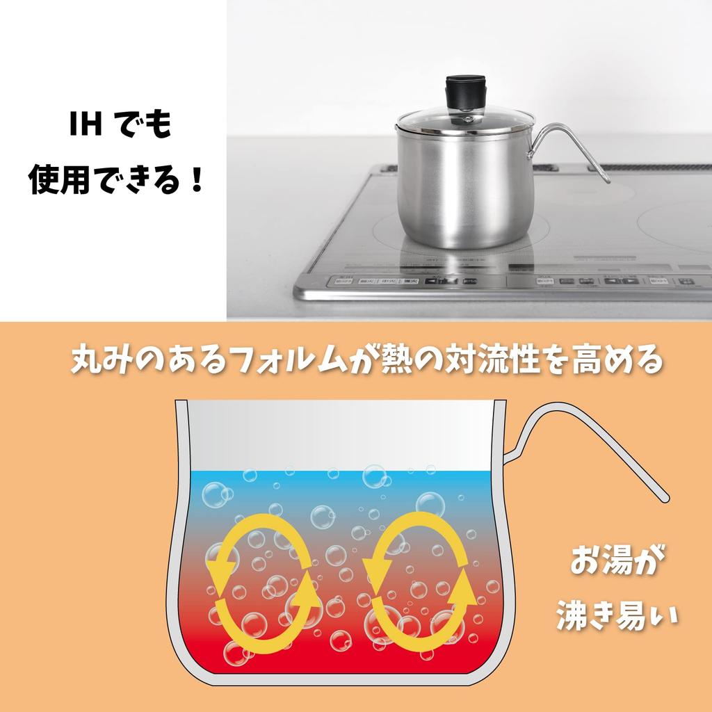 Ernest Induktionskochtopf und mit Milch- und Reiskocher Edelstahl eine Lieblingsmarke großer Restaurants Mehrzwecktopf, Kompatibel, 14cm, 2,1L,