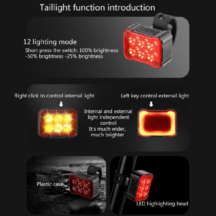 Rechargeable Bike Taillight Seapost Tail Light Bike Accessories Bike Light