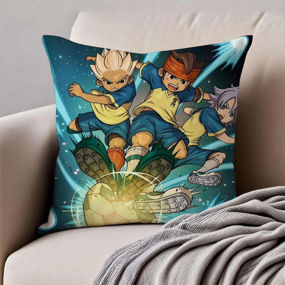 game energetic anime IInazuma EEleven Cushion Cover Pillowcase Antidustmite Invisible Zipper Short Plush Sofa Cushion