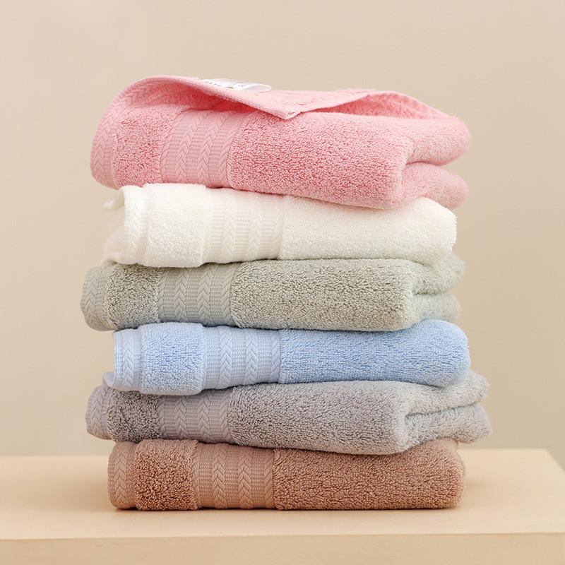 Luxurious Thick Cotton Towel For Babies Highly Absorbent Pure Cotton Long Staple Fabric In Various Colors