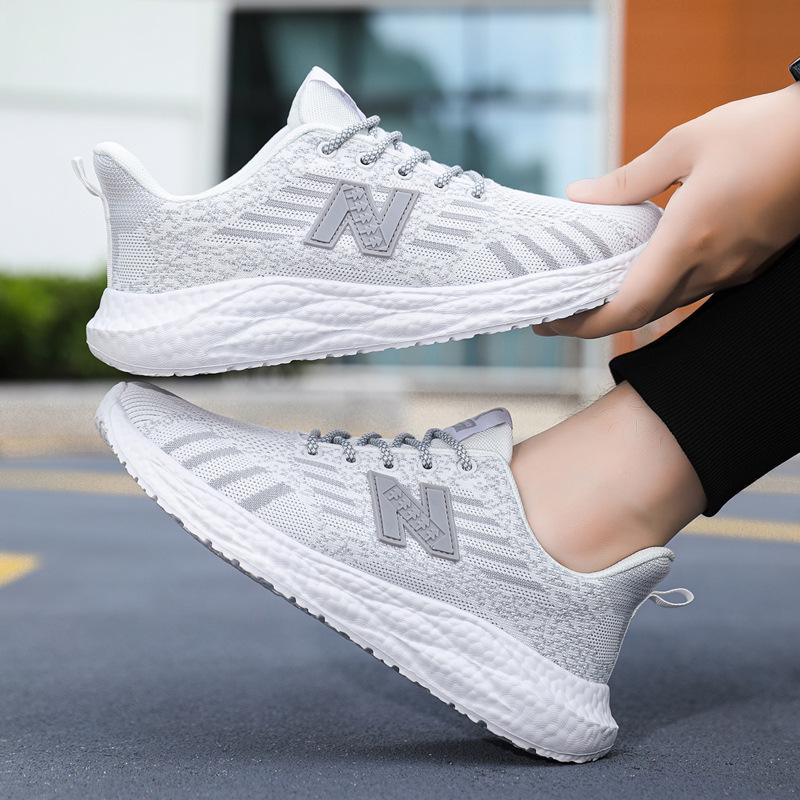

Весна/Лето 2025 Спортивная обувь из сетки Flyknit - Легкая, Дышащая, Унисекс кроссовки для бега 44 белый