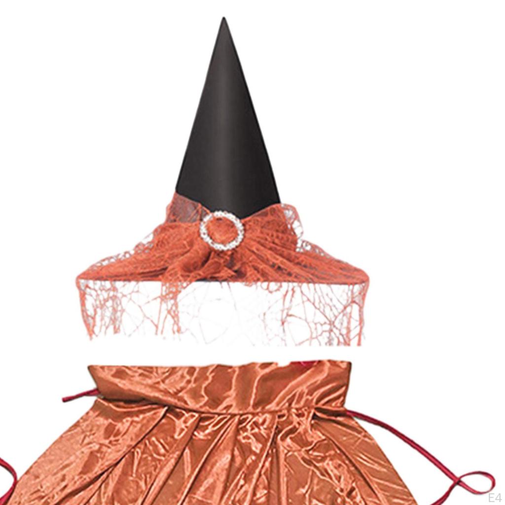 Halloween Costume Adult Witch Cape and Hat Cosplay Accessories Cloak for Carnival