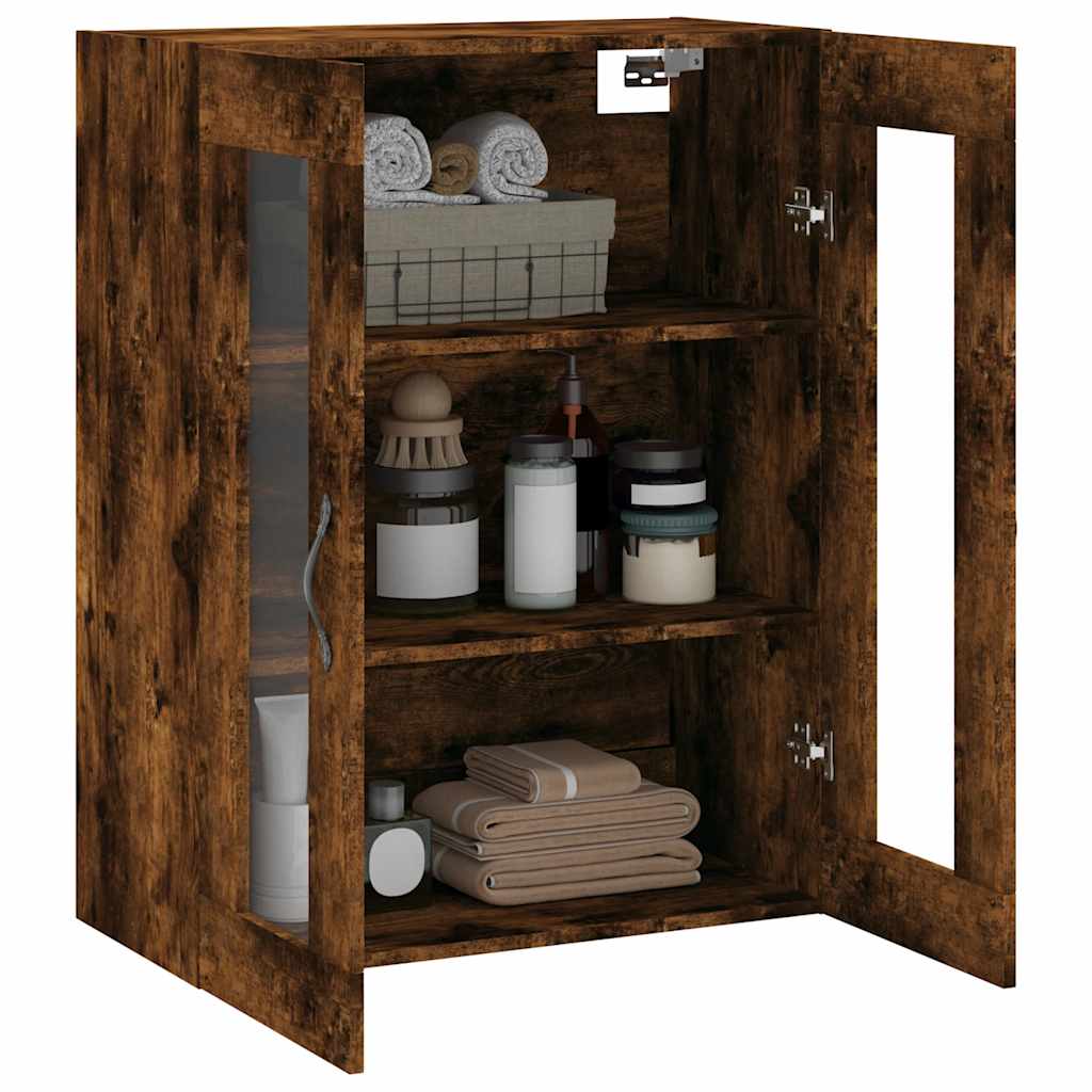 Wall Cabinet Smoked Oak 69.5 x 34 x 90 cm Particleboard