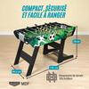 DEVESSPORT Foldable Table Football Maracaná for Children, Safety Telescopic Rods, Stable, Space-Saving