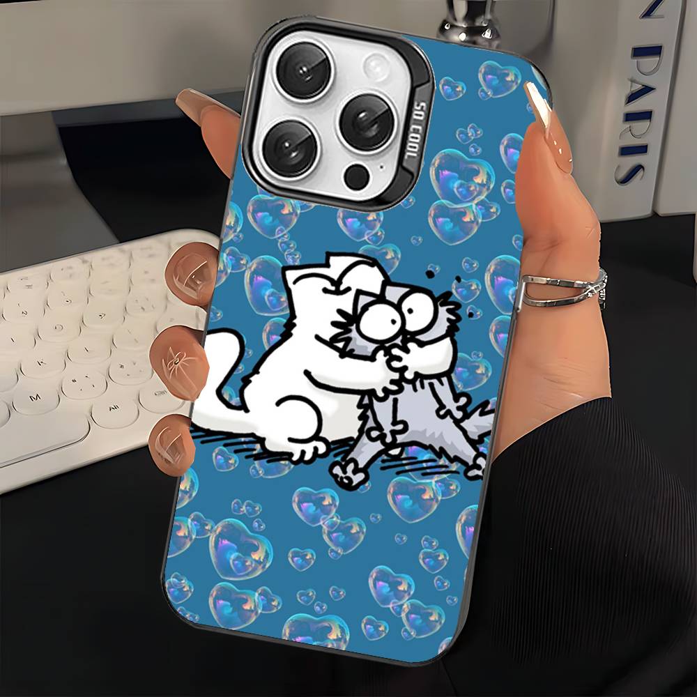 Cute S-Simons Cat Phone Case For IPhone 17 Air 16 15 14 13 12 11 Pro Max Color Hard Cover