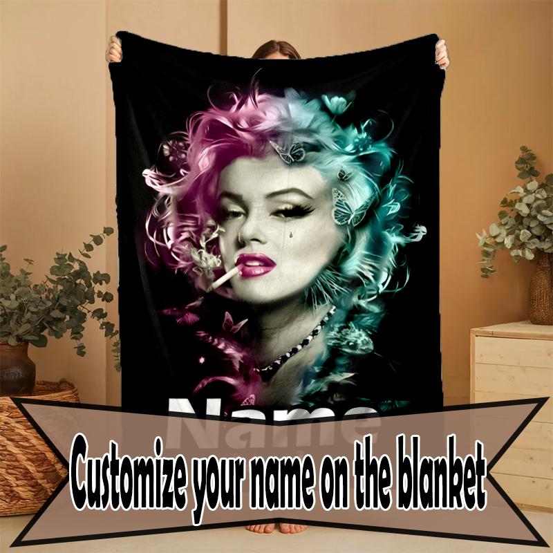 Custom Name Personalized Singer Print Blanket, Home Decor, Bedroom, Sofa, Camping, Couch, Gifts for Birthday Christmas