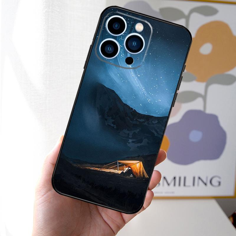 Nature Camping Art Phone Case For iPhone 13 12 11 Pro Max 13 Mini X XR XS Max 7 8 Plus SE 2020 Back Cover