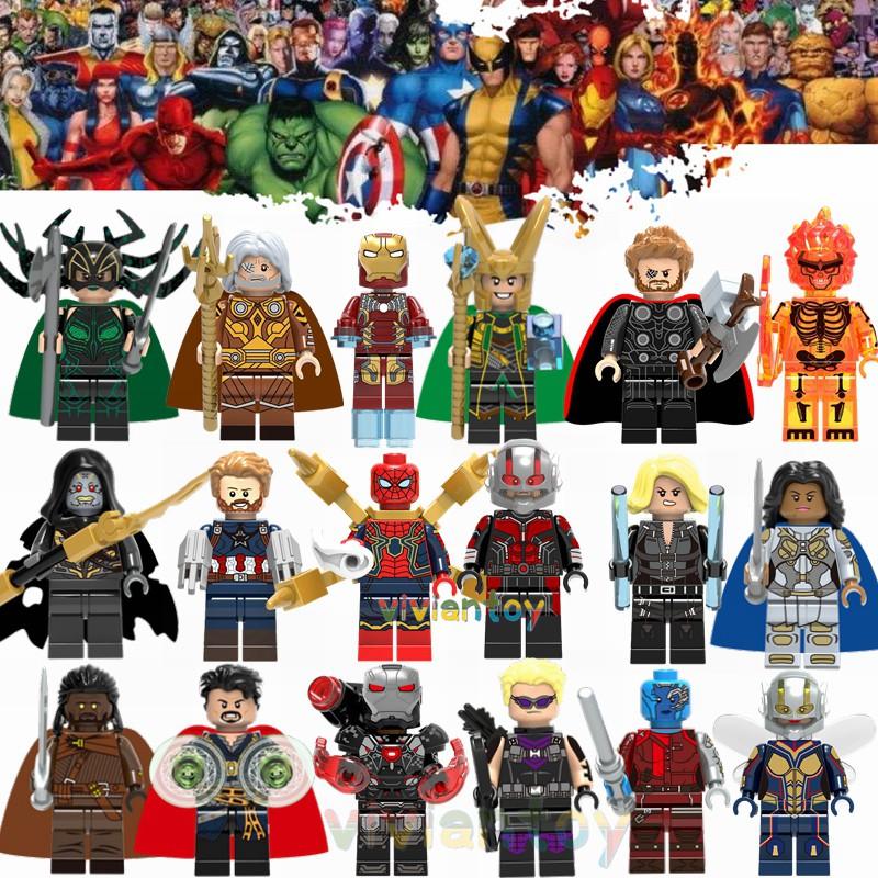 Thor Loki Hela Odin Iron Man Marvel Super Heroes Building Blocks Education Toys Gifts