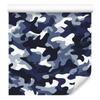Military Camouflage Wallpaper Navy Blue and White 50x1000