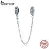Bamoer 925 Silver Vintage Vine Pattern Safety Chain with Silicone Stopper for Original Charms Bracelet SCC1546