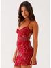 Sequin Embroidery Backless Spaghetti Strap Dress - European & American Style Summer Dress for Women