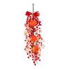 Traditional Chinese Red Berries Pendant Reusable Wall Fireplace Hanging Ornament for Living Room Farmhouse Wedding Dorm Holidays