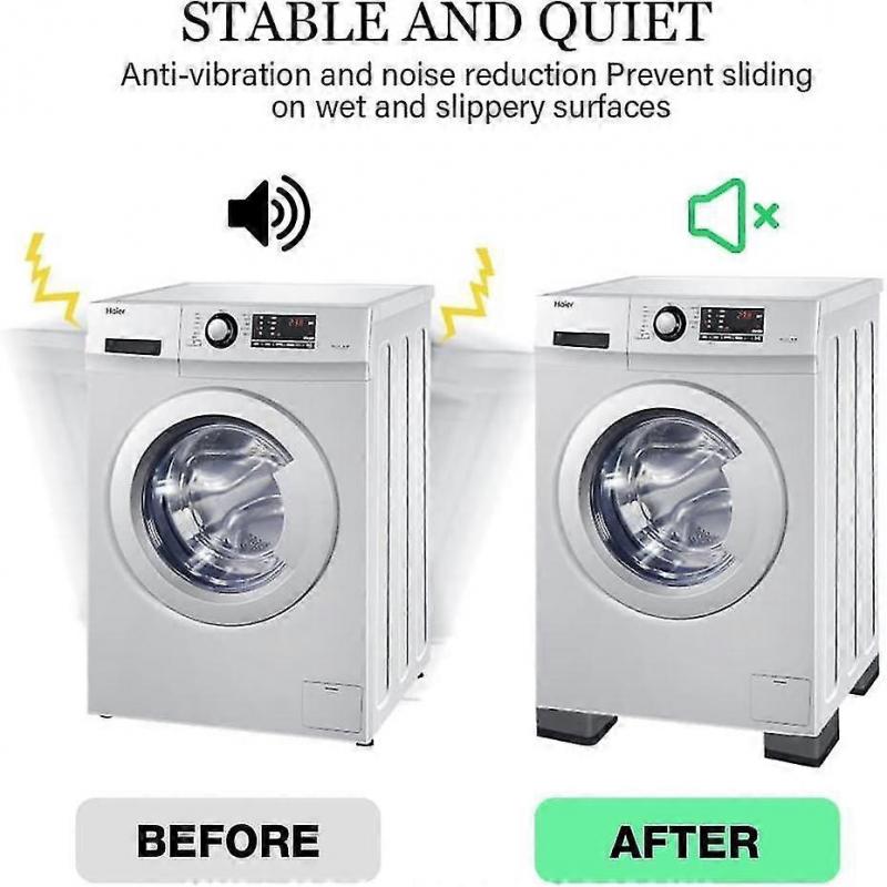 4 pieces of damping pads for washing machines, damping rubber pads for washing machines and dryers,