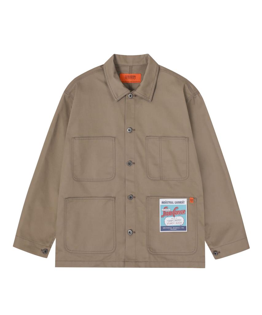 Universal Overall Uo Workers Coverall Dark Beige