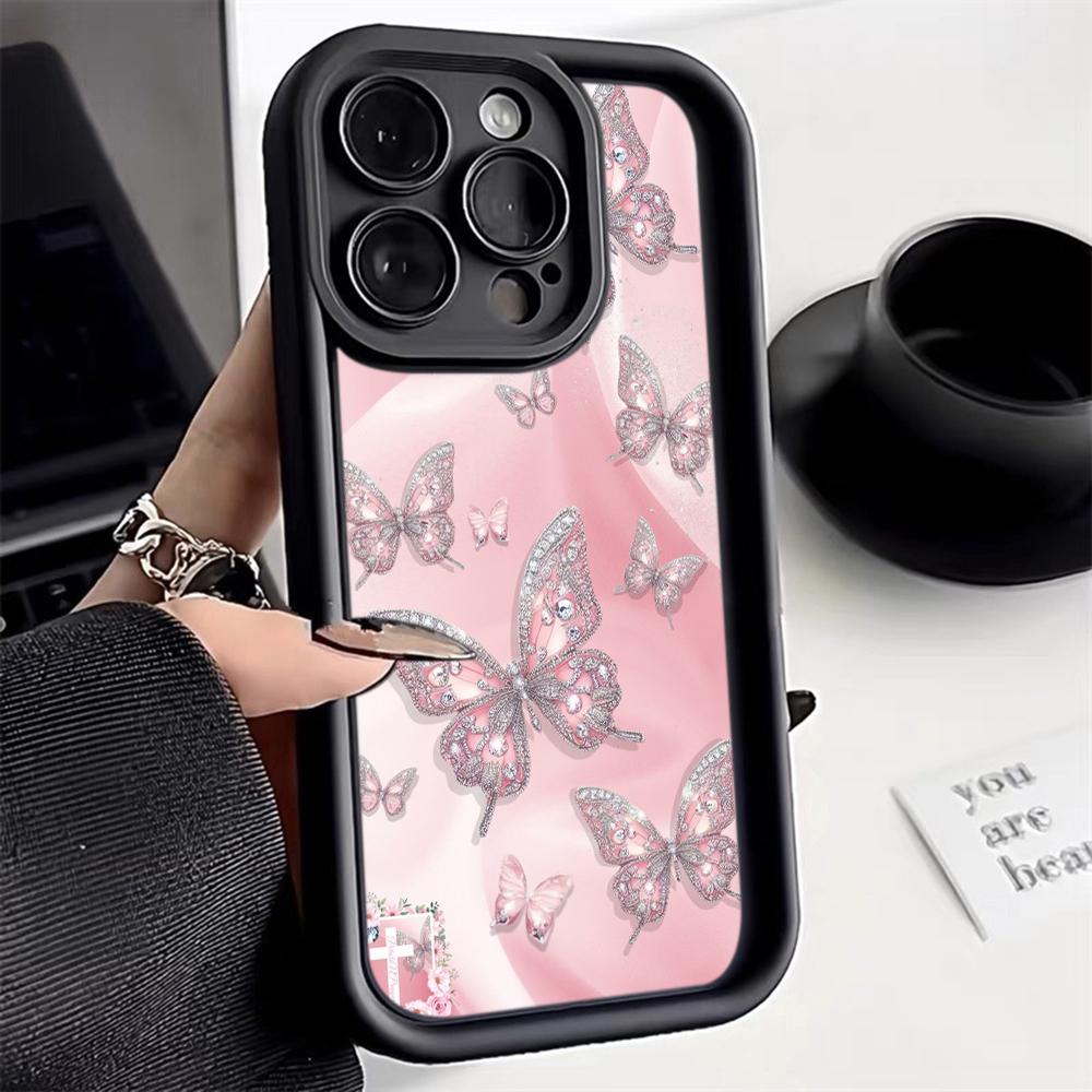 Angel Eye TPU Soft Phone Case for Samsung A05 A04 A10 A30 A13 A23 A53 A14 A24 A34 A54 A15 A25 A35 A55 S20 S23 FE S24 Ultra Ae66 Butterfly flower Cute