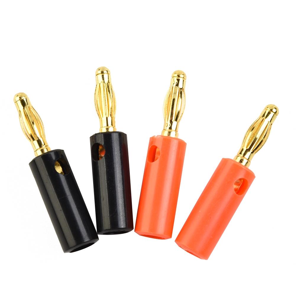 Premium Gold Plated Male Connector for Professional Audio Speaker Wire Cables