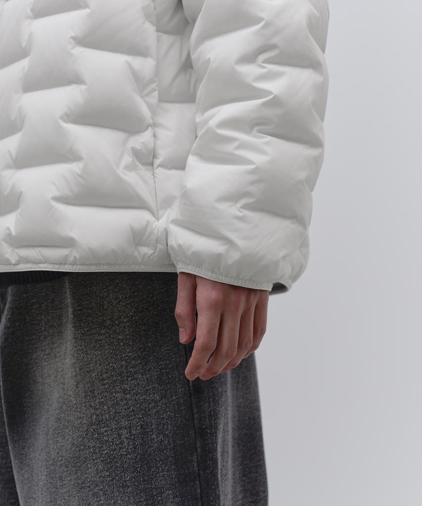 Musinsa Standard Brick Line Hooded Light Down Jacket [Off-White]