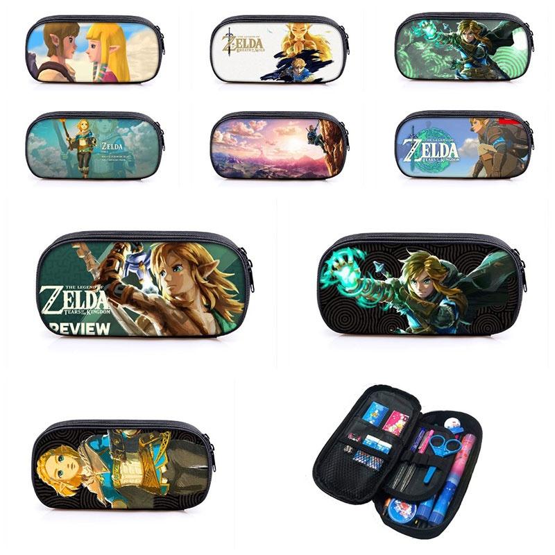 Legend Of Zelda Kingdom Tears Cartoon Pencil Case Durable And Breathable Polyester Material