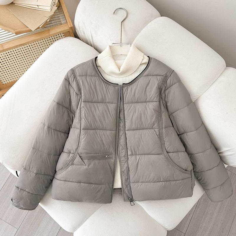 Winter New Padded Jacket Light and Loose Korean Version of Casual Fashion Padded Jacket Collarless Thermal Padded Jacket