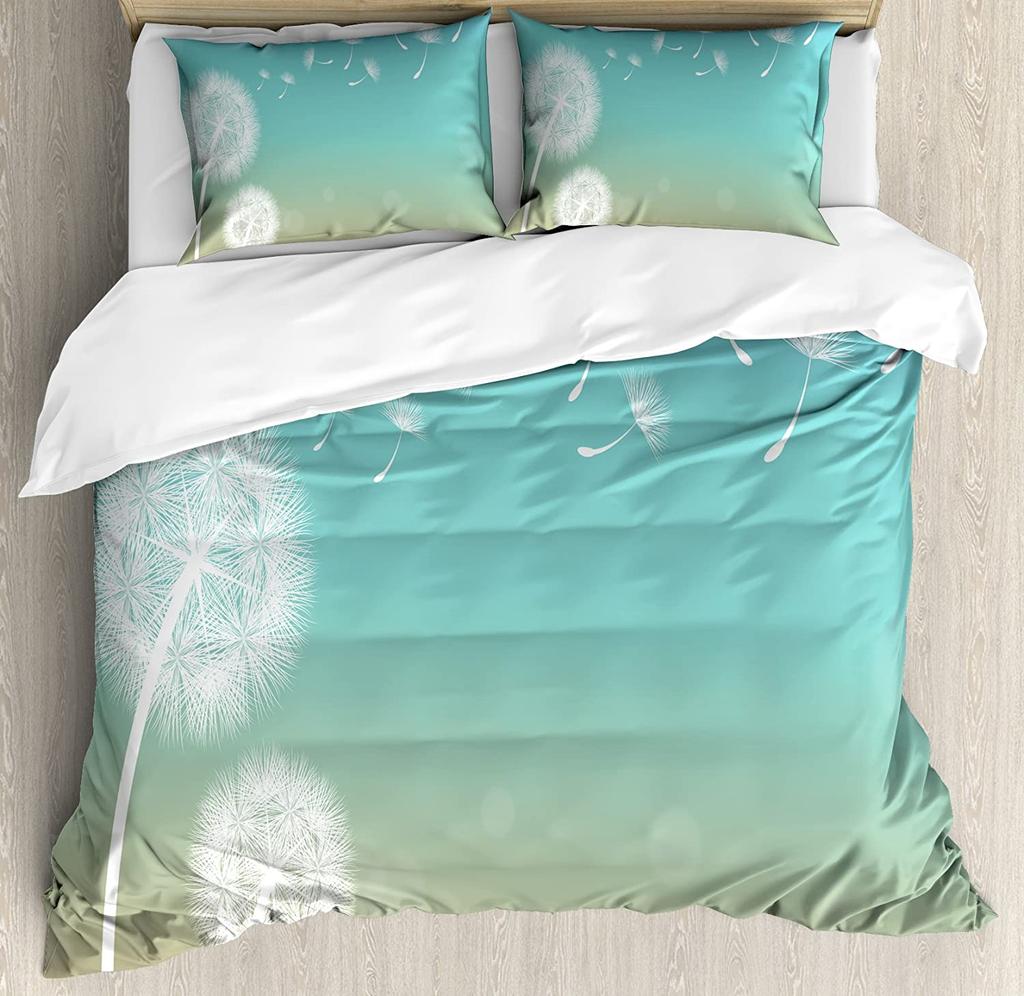 3pcs Bedding Set Dandelion Ladybug White Home Textile Duvet Cover Pillow Case Boy Kid Teen Girl Bedding Covers Set