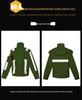 Fluorescent Green Reflective Raincoat and Rain Pants Set for Traffic Duty and Road Administration