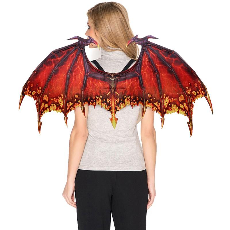 

Halloween Costume Dance Props Adult Non-woven Dragon Wings Carnival Children s Game Time 45x90cm Folding Costume Dress Up
