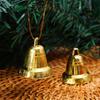 6/120pcs Christmas Bell Ornaments Gold Plastic Bells Xmas Tree Pendants New Year Party Hanging Decoration DIY Crafts Accessories