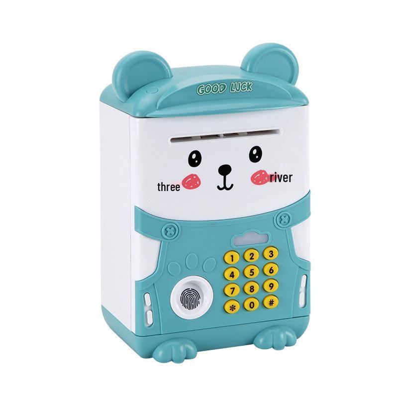 Children's Fingerprint Piggy Bank: Multifunctional Electric Coin Safe & Password Box Toy