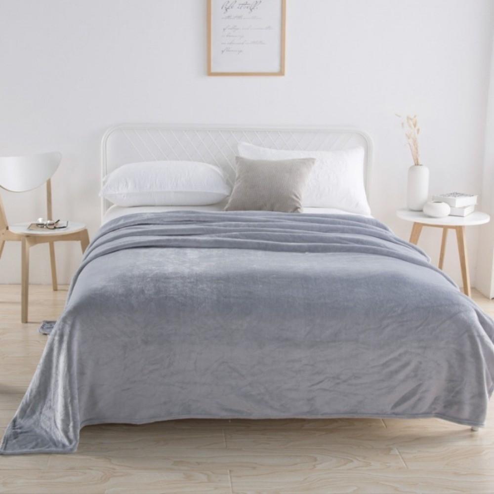 Solid Color Flannel Throw Blanket Soft Nap Shawl Blanket New Plush Blanket For All Seasons