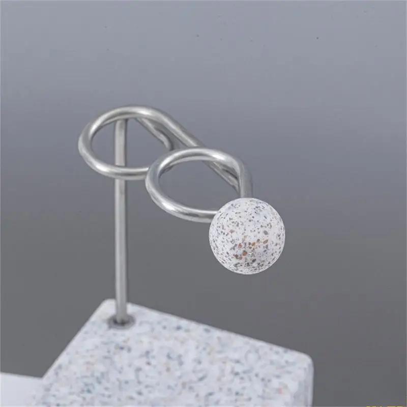 Sleekly Toothbrush Holder Rack With Rustproof Metal And Marble Stability