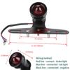 Universelles Motorrad Retro Konvexe Linse LED Rücklicht Bremslicht