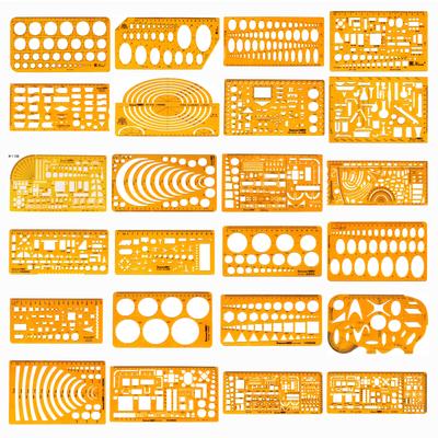 1pcs Professional Drawing Template Ruler for Curves, Circles, Ovals - Ideal for Engineering, Architecture, Interior Design