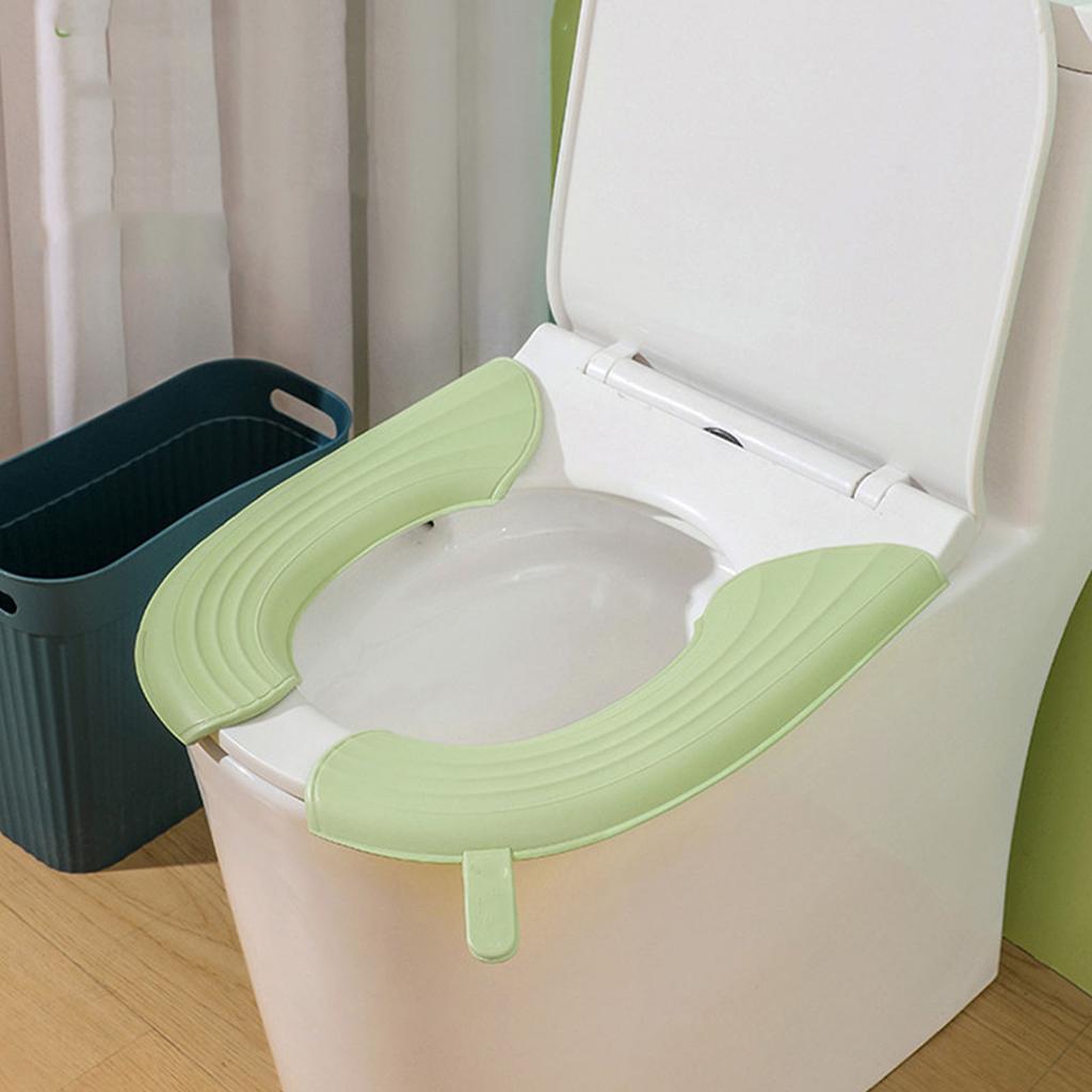 WC-Sitzbezug EVA Wasserdicht WC-Sitzbezug Polster mit Griff für Zuhause Badezimmer