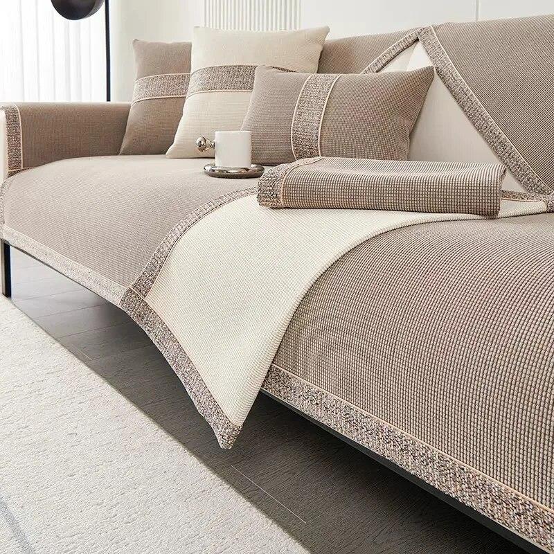 

Новый универсальный чехол для дивана Four Seasons, мягкий чехол для дивана из синели, защита от царапин, нескользящий защитный коврик для дивана для гостиной 70x70cm 1pcs