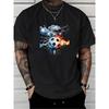 European Size Cool Soccer Graphic Print T-Shirt for Men - Perfect for Family Fun, Casual Outfits, and Team Building Gifts, Ideal for Football Fans