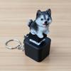 Rechargeable Fidget Button Key Chain Sounding Sound Light Key Ring Animal Keycap Toy  Student Gift