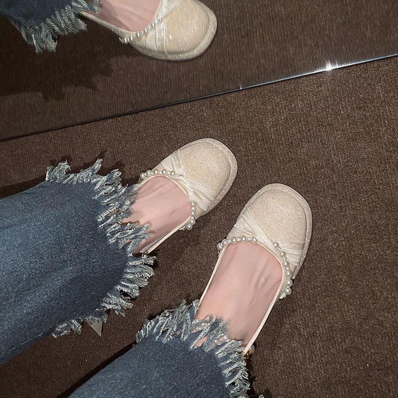 Mary Jane High Heels Women's Thick Heels 18-year-old Bar Mitzvah Xiuhe Wedding Dress Two Wear Engagement Shoes Bride Bridesmaid Shoes