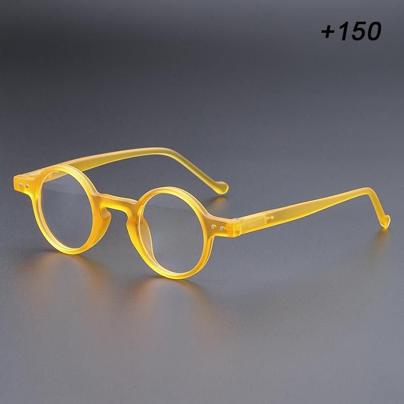 1 Pair Lightweight Round Reading Glasses – Comfortable Unisex Presbyopia Eyewear, Retro Style with Clear Distortion-Free Lenses